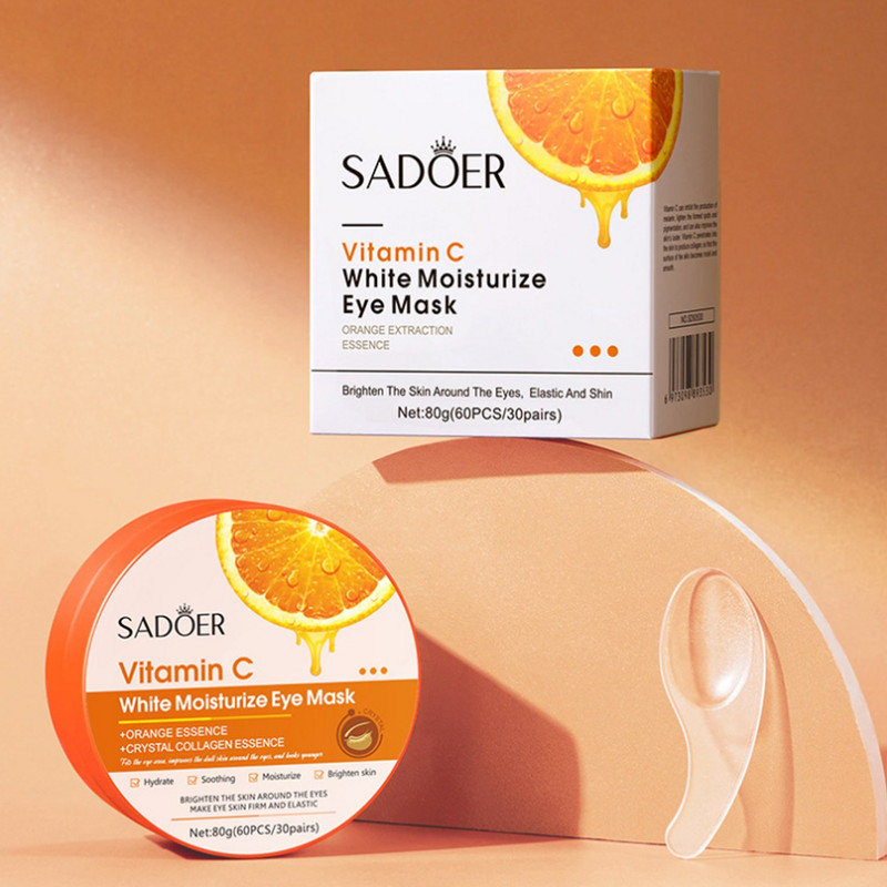ماسک زیر چشم سادور مدل ویتامین c وزن 80 گرم بسته 60 عددی