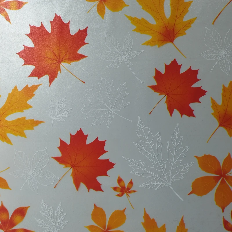 شیشه مات کن مدل رنگی طرح پاییز کد 5058