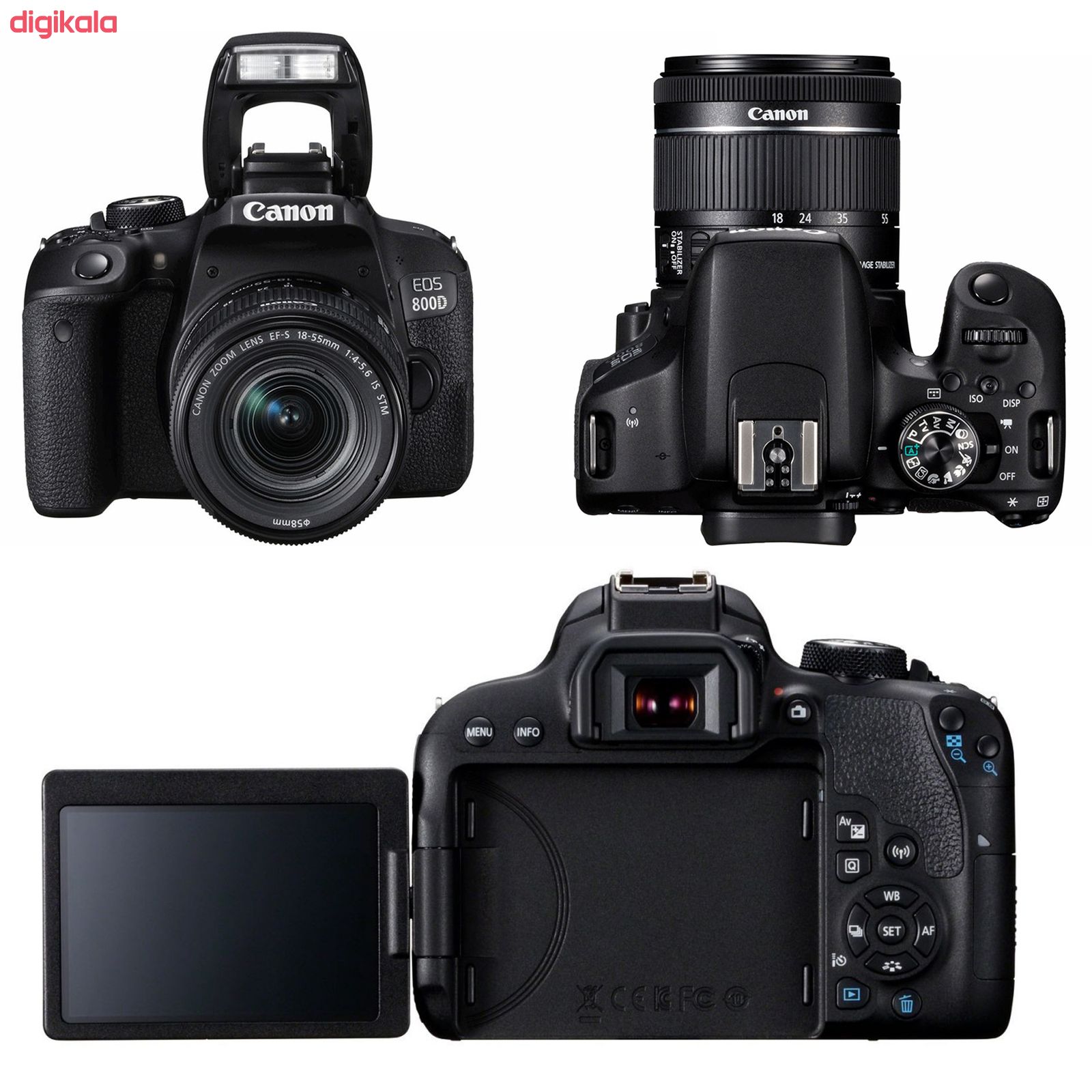 دوربین دیجیتال کانن مدل EOS 800D به همراه لنز 18-55 میلی متر IS STM main 1 1