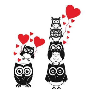 استیکر دیواری کودک مهدیار طرح دوستان جغد کد SD113