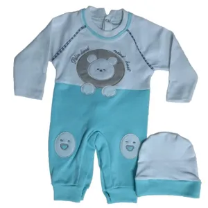 ست سرهمی و کلاه نوزادی طرح شیر