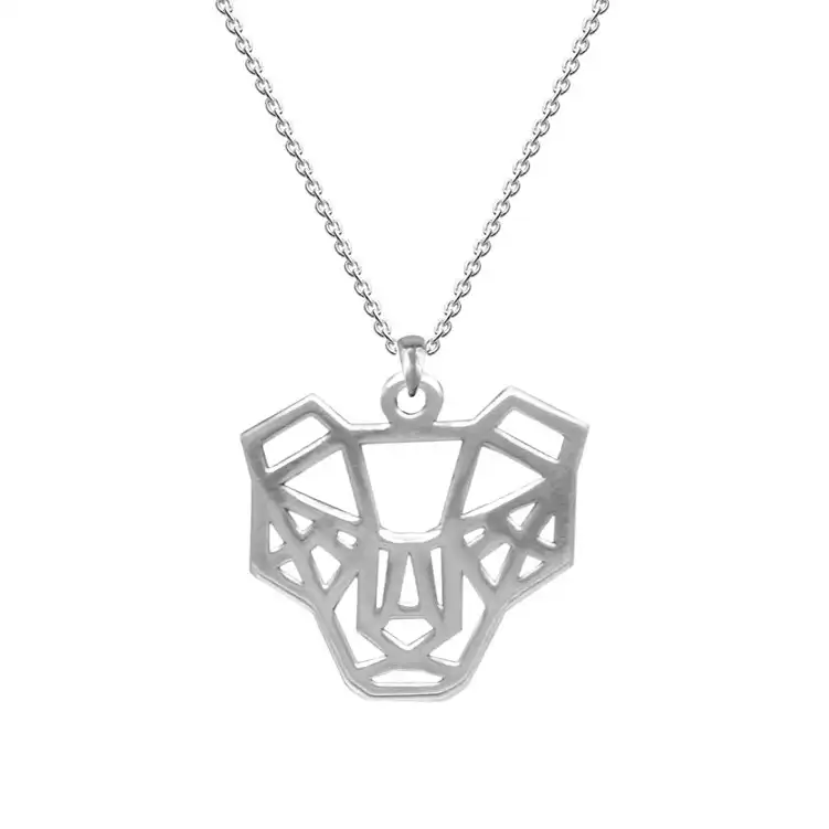 گردنبند طلا 18 عیار زنانه ژابیز مدل اوریگامی ببر h180