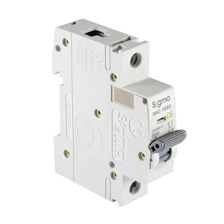 فیوز مینیاتوری تک فاز 16 آمپر سیگما مدل 6000