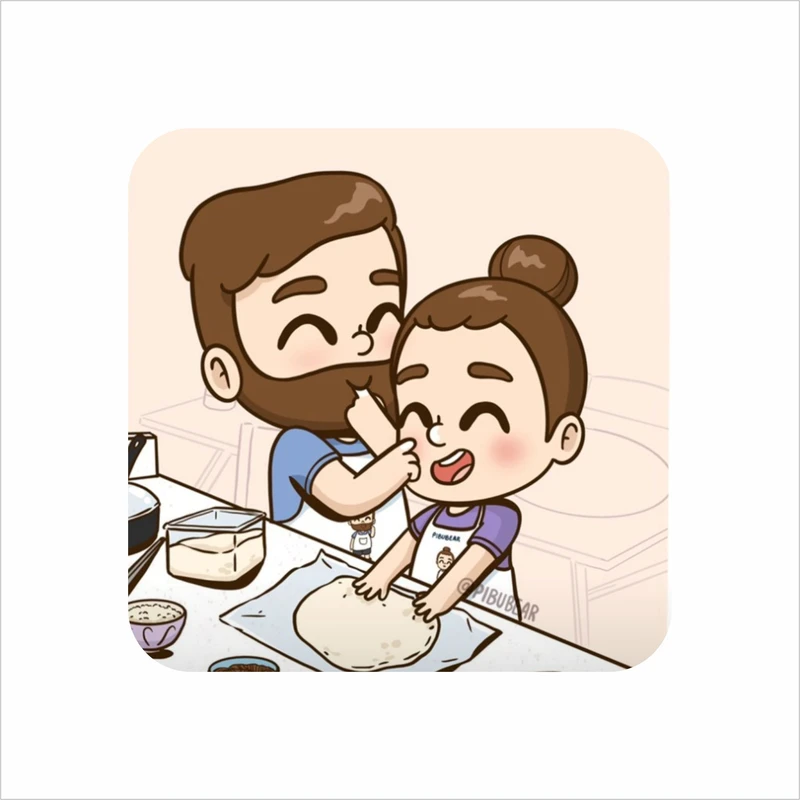  مگنت طرح عاشقانه آشپزی