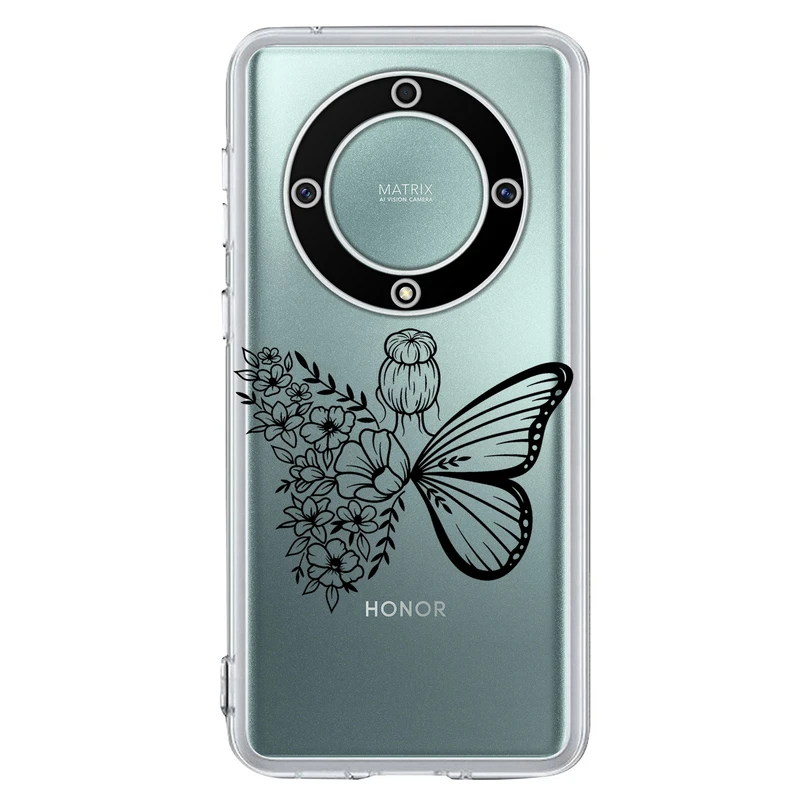 کاور مگافون طرح دختر پروانه ای مدل C53-B مناسب برای گوشی موبایل آنر X9A