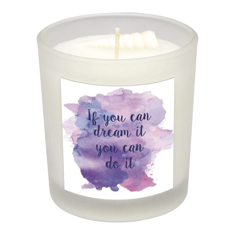 شمع لیوانی طرح تکست مدل D066-1