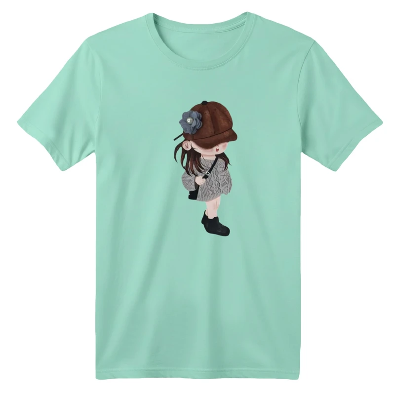 تی شرت آستین کوتاه بچگانه مدل دخترک کد 2