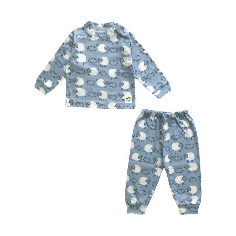 ست تی‌شرت آستین بلند و شلوار راحتی نوزادی مدل ببعی کد ۵۸