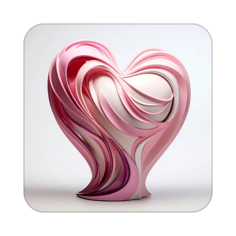 زیر لیوانی کاکتی طرح عاشقانه مدل mp36434