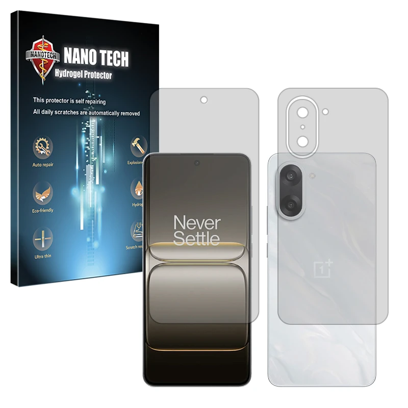 محافظ صفحه نمایش مات نانو تک مدل Tough مناسب برای گوشی موبایل وان پلاس Nord CE5 به همراه محافظ پشت گوشی