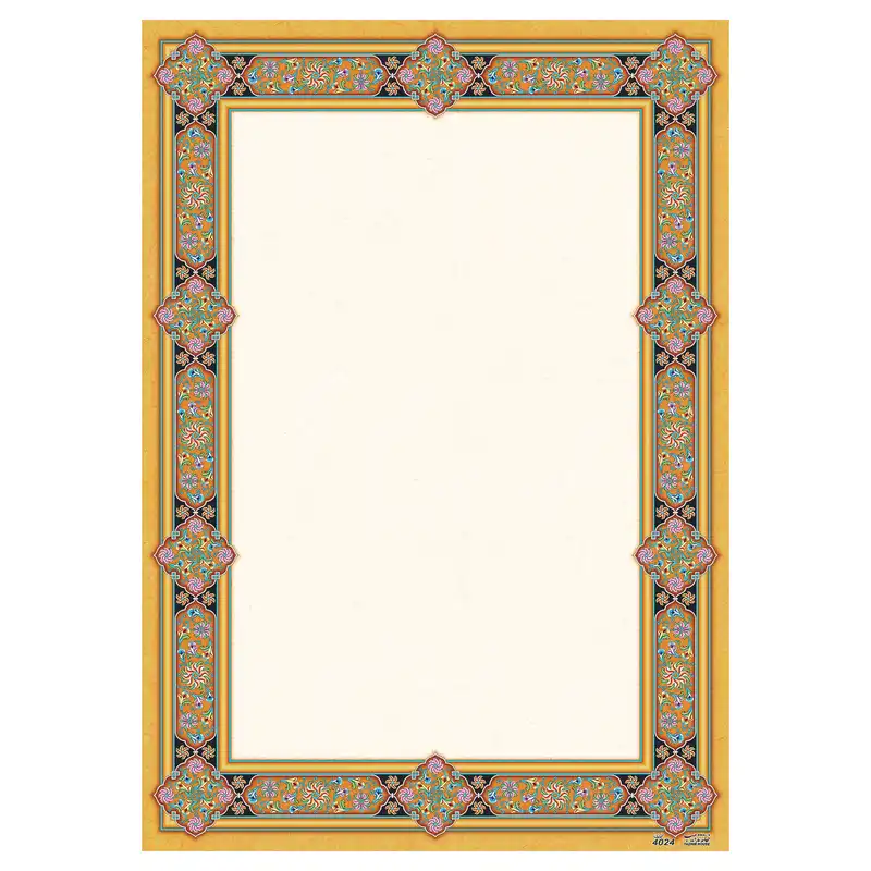 کاغذ تذهیب A4 خانه تذهیب کد A40 مجموعه 40 عددی