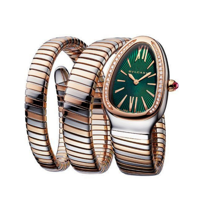 ساعت مچی عقربه ای زنانه بولگاری مدل snake RG دور نگین