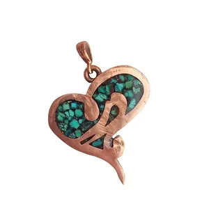 گردنبند دست ساز زنانه مسی فیروزه کوبی طرح مادر