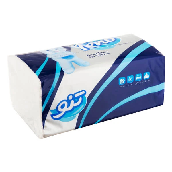 دستمال کاغذی 250 برگ تنو مدل سافت بسته 8 عددی