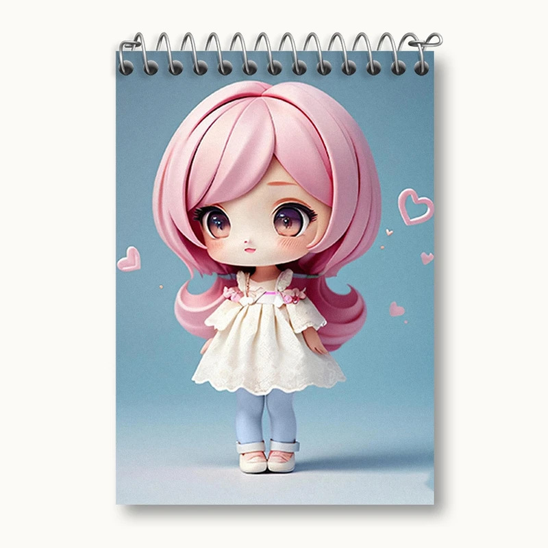 دفتر یادداشت 50 برگ خندالو مدل دخترانه (Girlish) کد 36883