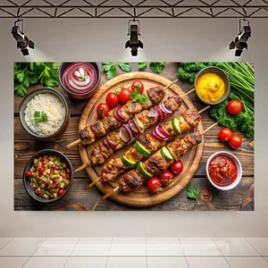 پوستر پارچه ای طرح مخمل کباب مدل سس کد AR3058481