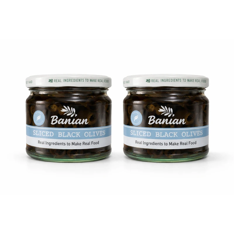 زیتون سیاه اسلایس شده بانیان - 310 گرم بسته 2 عددی