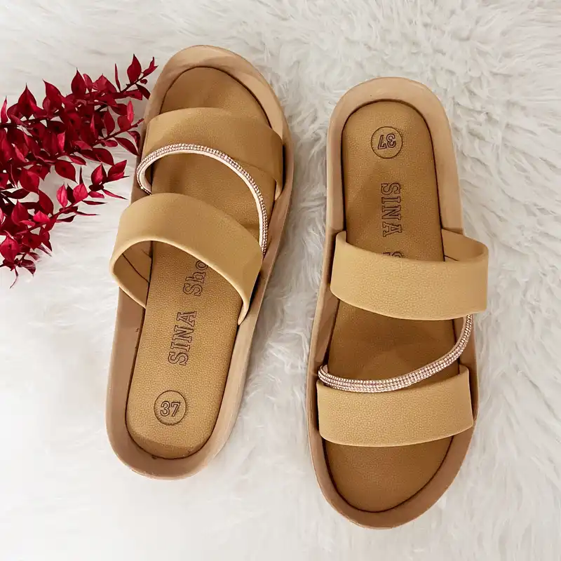 دمپایی زنانه مدل قایقی نگین کد 2350000