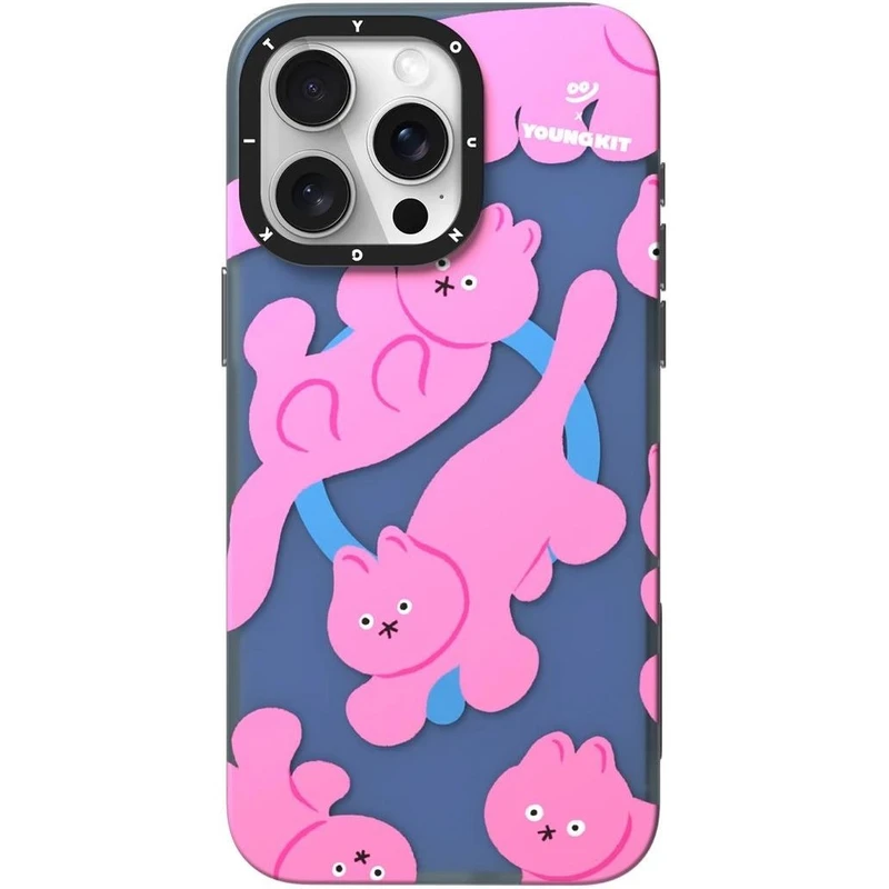 کاور یانگ کیت مدل Pink cat مناسب برای گوشی موبایل اپل iphone 15 promax