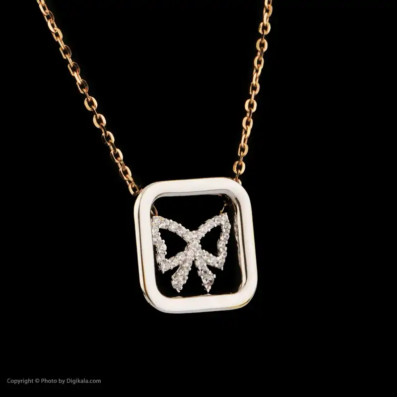 گردنبند طلا 18 عیار زنانه مایا ماهک مدل MM1552 طرح پاپیون