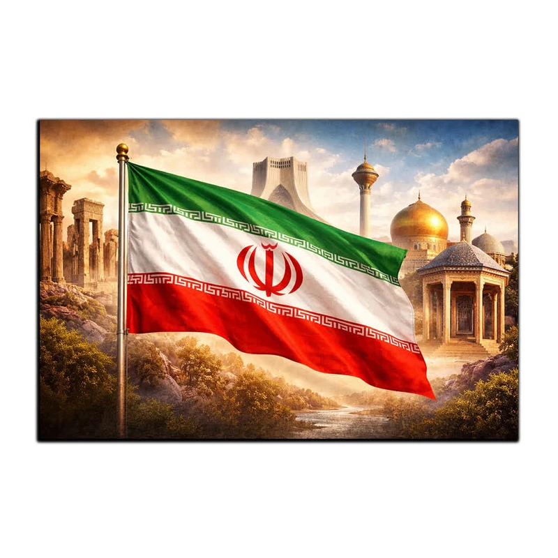 تابلو شاسی بکلیت طرح پرچم ایران مدل SH-S10561 