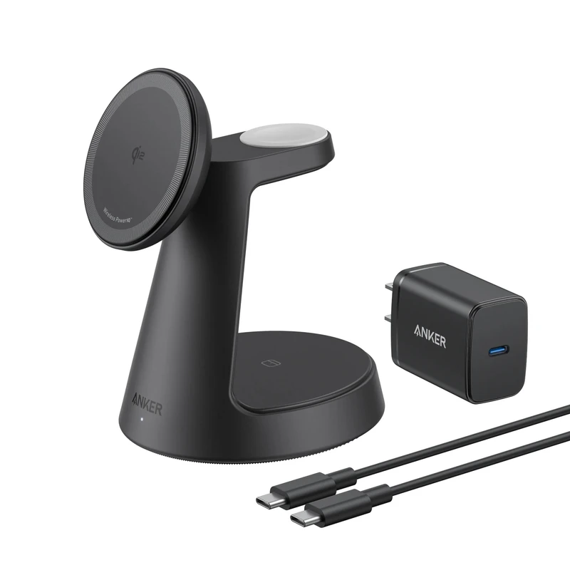 شارژر بی سیم 15 وات انکر مدل MagGo 3in1 A25M4