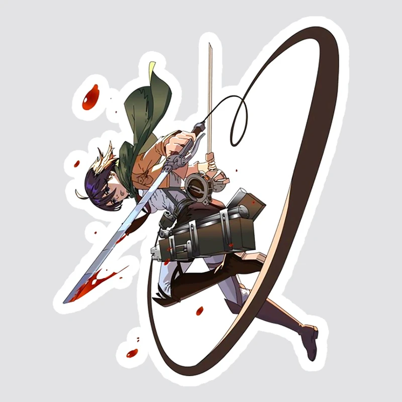 استیکر لپ تاپ پیکسل میکسل مدل انیمه اتک ان تایتان میکاسا آکرمن کد 01