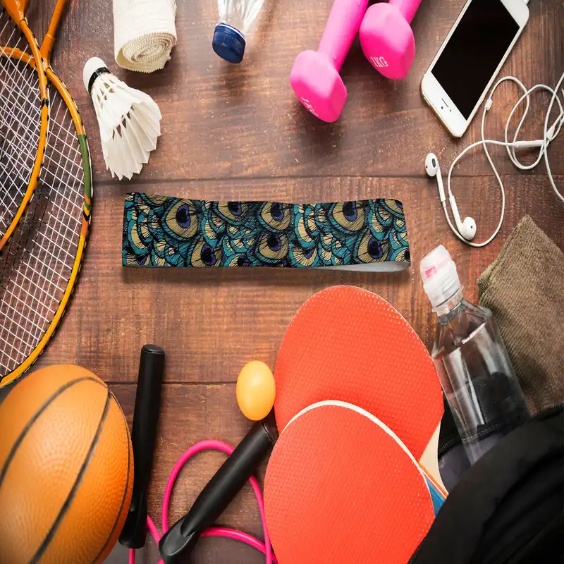 هدبند ورزشی آی تمر مدل پر طاووس کد 533