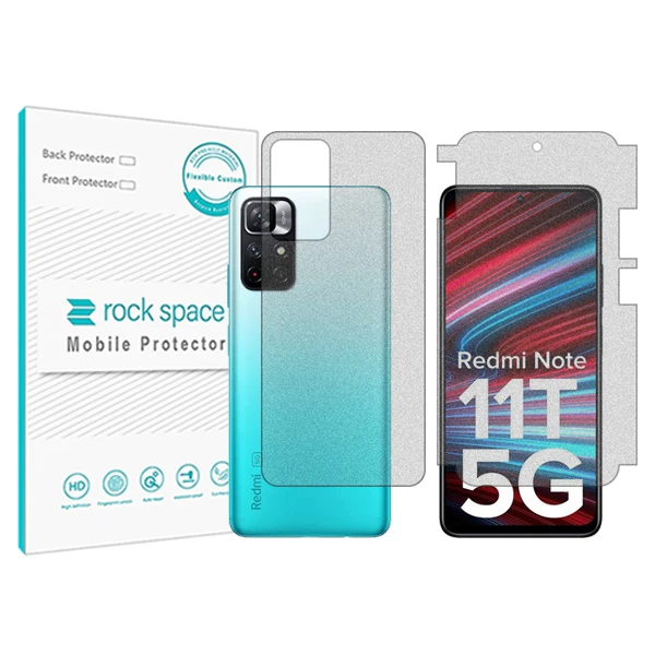 محافظ صفحه نمایش مات راک اسپیس مدل HyMTT  مناسب برای گوشی موبایل شیائومی Redmi  Note 11T 5G به همراه محافظ پشت گوشی