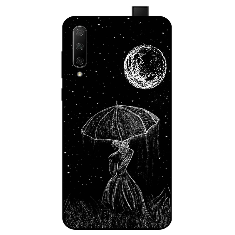 کاور مگافون طرح دختر و ماه مدل 1369 مناسب برای گوشی موبایل هوآوی Y9 S