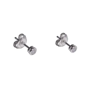 گوشواره نقره زنانه مدل اسپرت تک نگین کد 5822