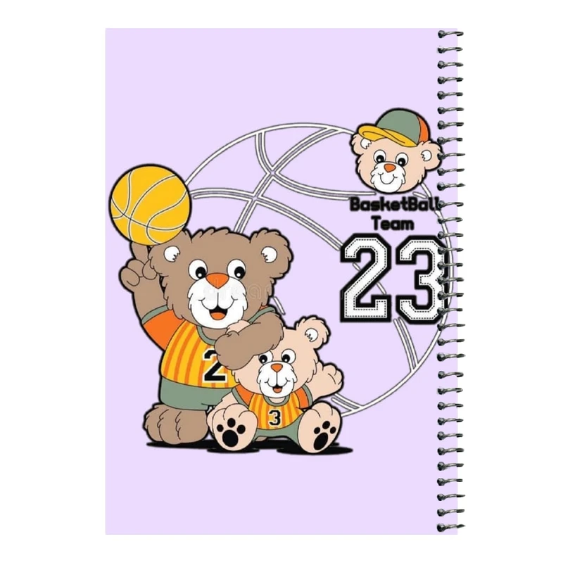 دفتر مشق 80 برگ اس جی مدل بسکتبال    