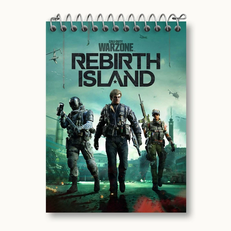 دفتر یادداشت 50 برگ خندالو مدل بازی کال آف دیوتی مدرن وارفر وارزون گوست کد 26122