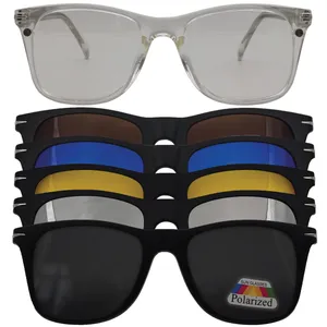 فریم عینک طبی پروانه ای مدل TR1202 C2 به همراه کاور آفتابی مناسب برای انواع فرم صورت مجموعه 6 عددی