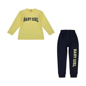 Madar 0069-52 Long Slive T-Shirt And Pants Set For Girls