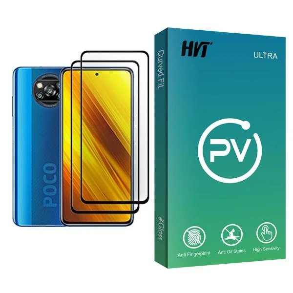 محافظ صفحه نمایش اچ وی تی مدل PV Glass MIX002 مناسب برای گوشی موبایل شیائومی Poco X3 NFC بسته دو عددی