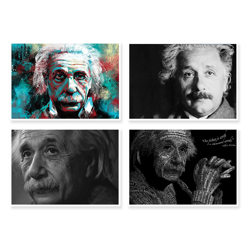 پوستر طرح انیشتین کد A-1957 مجموعه 4 عددی