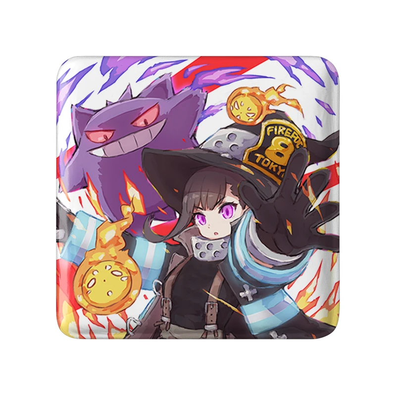 پیکسل خندالو طرح ماکی انیمه نیروی آتش مدل مربعی کد 32262