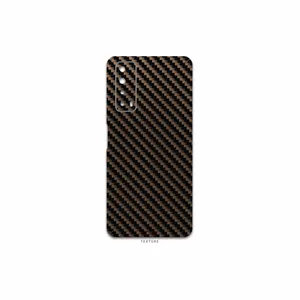 MAHOOT Glossy-Brown-Fiber Cover Sticker for Huawei Y7a