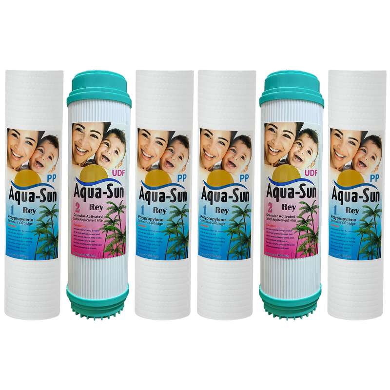 فیلتر دستگاه تصفیه آب آکوا سان ری مدل New Aqa sun-110 مجموعه 6 عددی