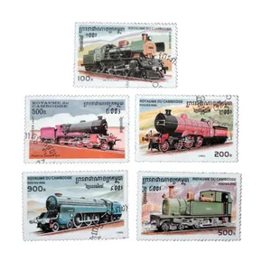 تمبر یادگاری مدل قطار باربری کد DS2522 مجموعه 5 عددی