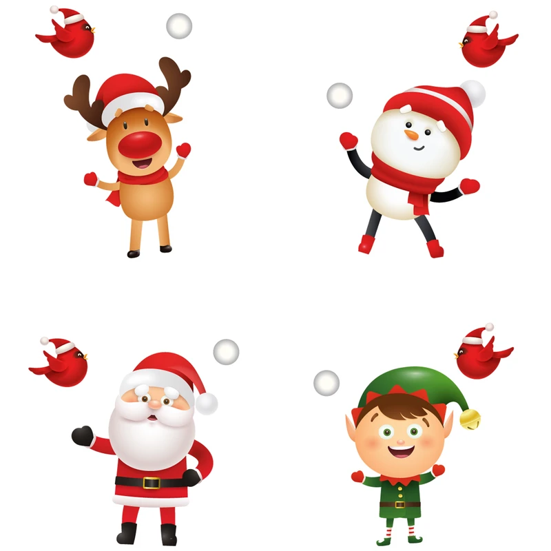 استیکر کلید و پریز کودک باروچین مدل کریسمس مجموعه 12 عددی