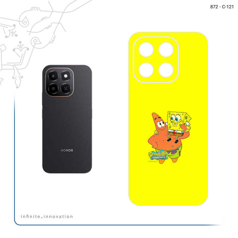 برچسب پوششی ماهوت مدل SpongeBob SquarePants مناسب برای گوشی موبایل آنر X6c