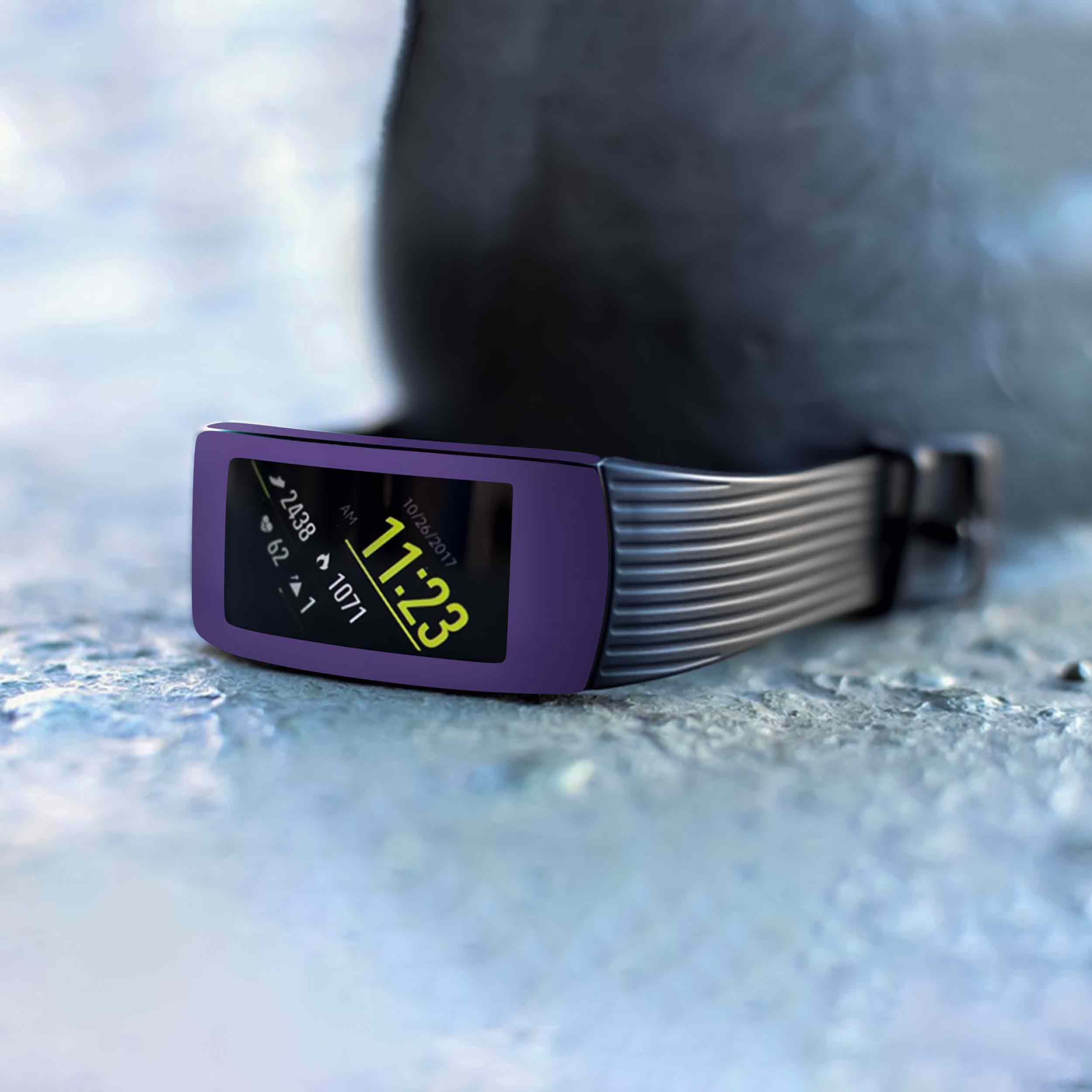 برچسب ماهوت طرح Matte-BlueBerry مناسب برای ساعت هوشمند سامسونگ Galaxy Gear Fit 2 Pro