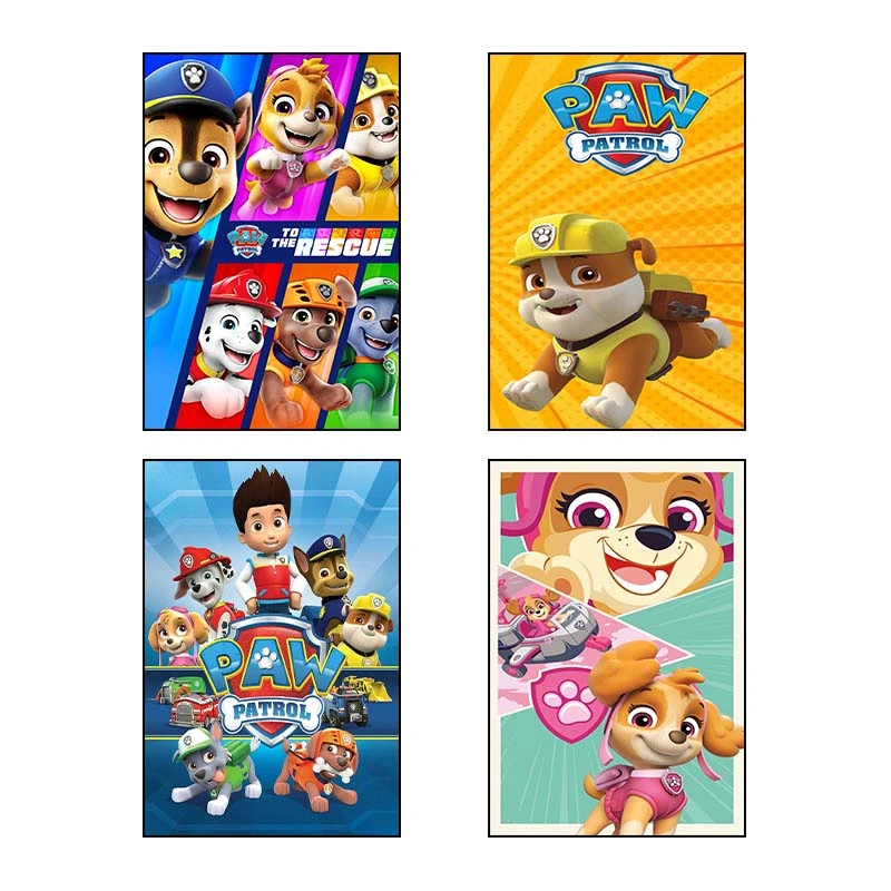 تابلو شاسي کارنيکا طرح سگ های نگهبان paw patrol کد 26789 مجموعه 4 عددی