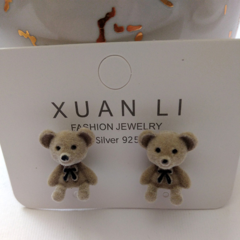 گوشواره دخترانه مدل عروسکی خرسی کد CR1 گوشواره دخترانه مدل عروسکی خرسی کد CR1