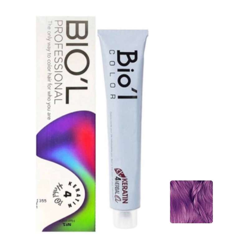 رنگ مو بیول  شماره 7/22  حجم 100 میلی لیتر  رنگ بادمجانی متوسط