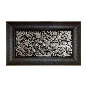 تابلو قلمزنی طرح گل ومرغ کدp450100