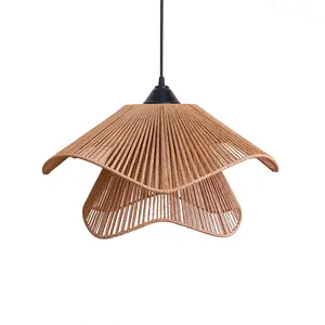 لوستر بافتنی مدل لاله با نخ رافیا کد 50