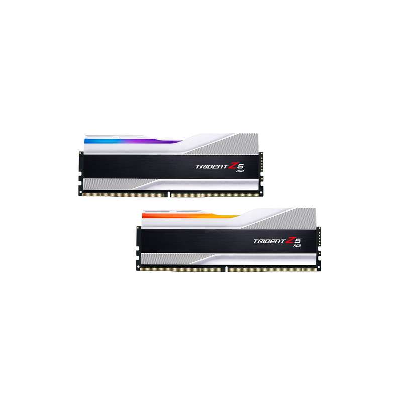 رم دسکتاپ DDR5 دوکاناله 5200 مگاهرتز CL36 جی اسکیل مدل  TRIDENT Z5 RGB  SILVER ظرفیت 32 گیگابایت 